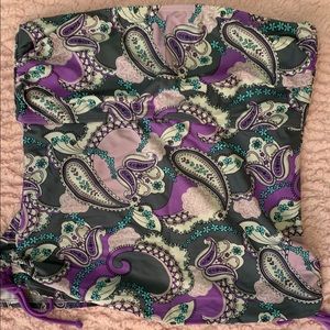 Hula and honey paisley strapless tankini.